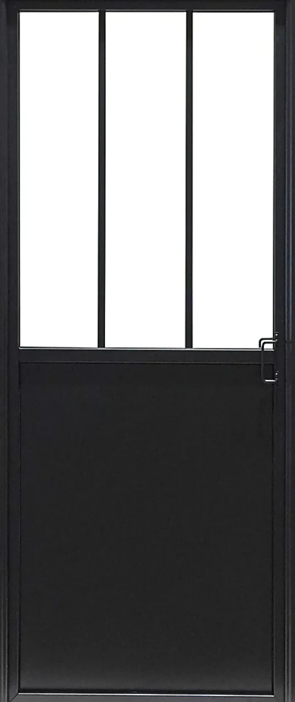 Bloc porte 3 vitrages poussant gauche H 204 X L 83 cm