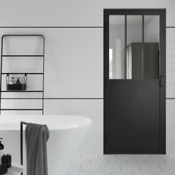 Bloc porte 3 vitrages poussant gauche H 204 X L 83 cm