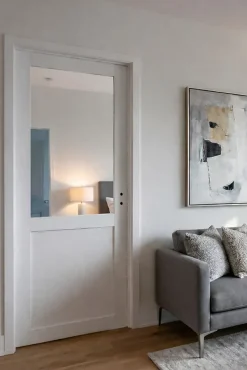 Bloc Porte Atelier Blanc Sans Meneau H204 X L73 Côte Tableau P.gauche-Gd Menuiseries Outlet