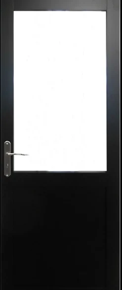 Gd Menuiseries Bloc Porte Atelier Noir Sans Meneau H204 X L73 Côte Tableau P.droite