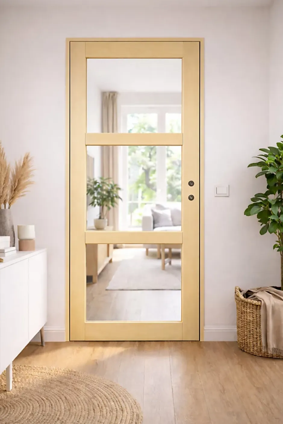 Gd Menuiseries Bloc Porte Ayous Vitrage Transparent H204 X L73 Côte Tableau P.gauche