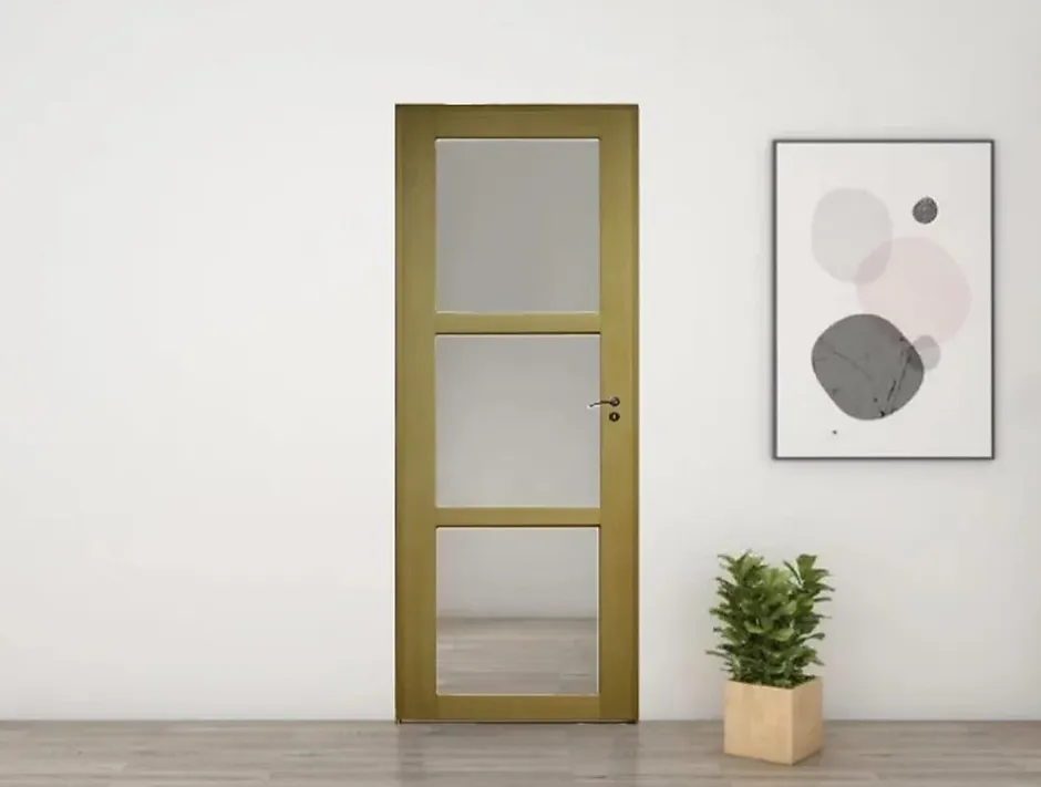 Gd Menuiseries Bloc Porte Ayous Vitrage Transparent H204 X L73 Côte Tableau P.gauche