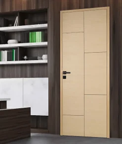 Lynporte Bloc porte bois isoplane ANTLIA1 830 droit plaqué frêne blanc européen