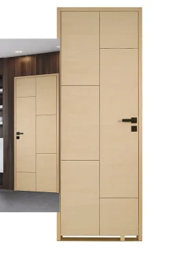 Lynporte Bloc porte bois isoplane ANTLIA1 830 droit plaqué frêne blanc européen