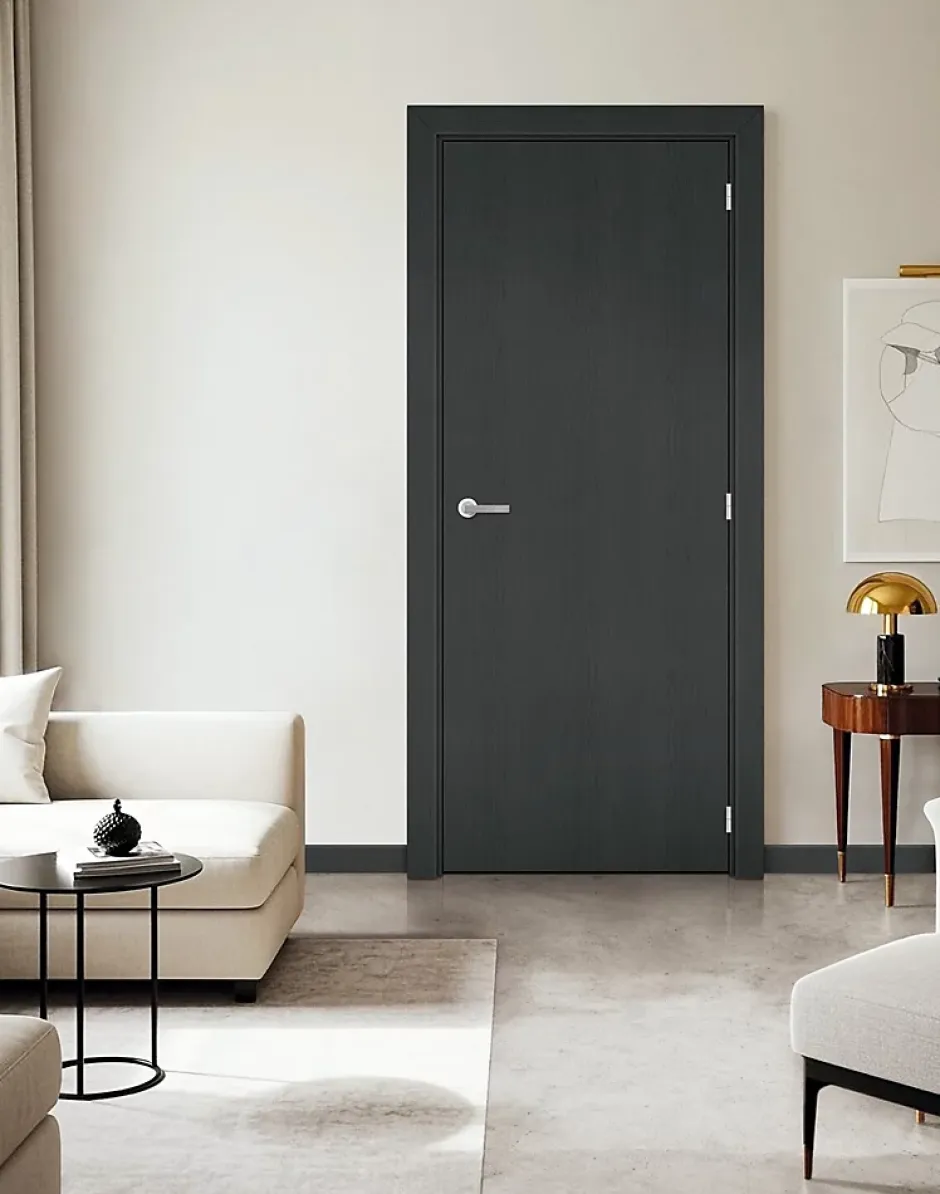 Gd Menuiseries Bloc Porte Grey Oak H204 X L73 Côte Tableau P.gauche