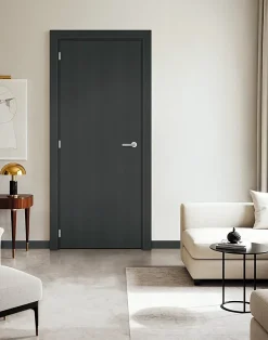 Gd Menuiseries Bloc Porte Grey Oak H204 X L83 Côte Tableau P.droite