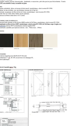 Gd Menuiseries Bloc Porte Honey Oak H204 X L83 Côte Tableau P.droite