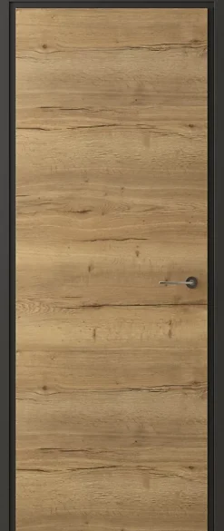 Bloc Porte isotherme PREMIUM Chêne authentique - Poussant droit et ajustable - L830mm-Optimum Discount