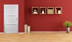 Bloc Porte Korya Blanc 3 Panneaux H204 X L83 Côte Tableau P.gauche-Gd Menuiseries Hot