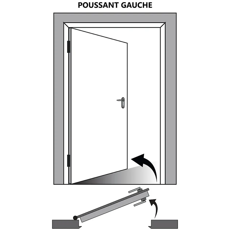 Bloc Porte Lacdor Blanc Ral9010 H204 X L73 Côte Tableau P.gauche-Gd Menuiseries Outlet