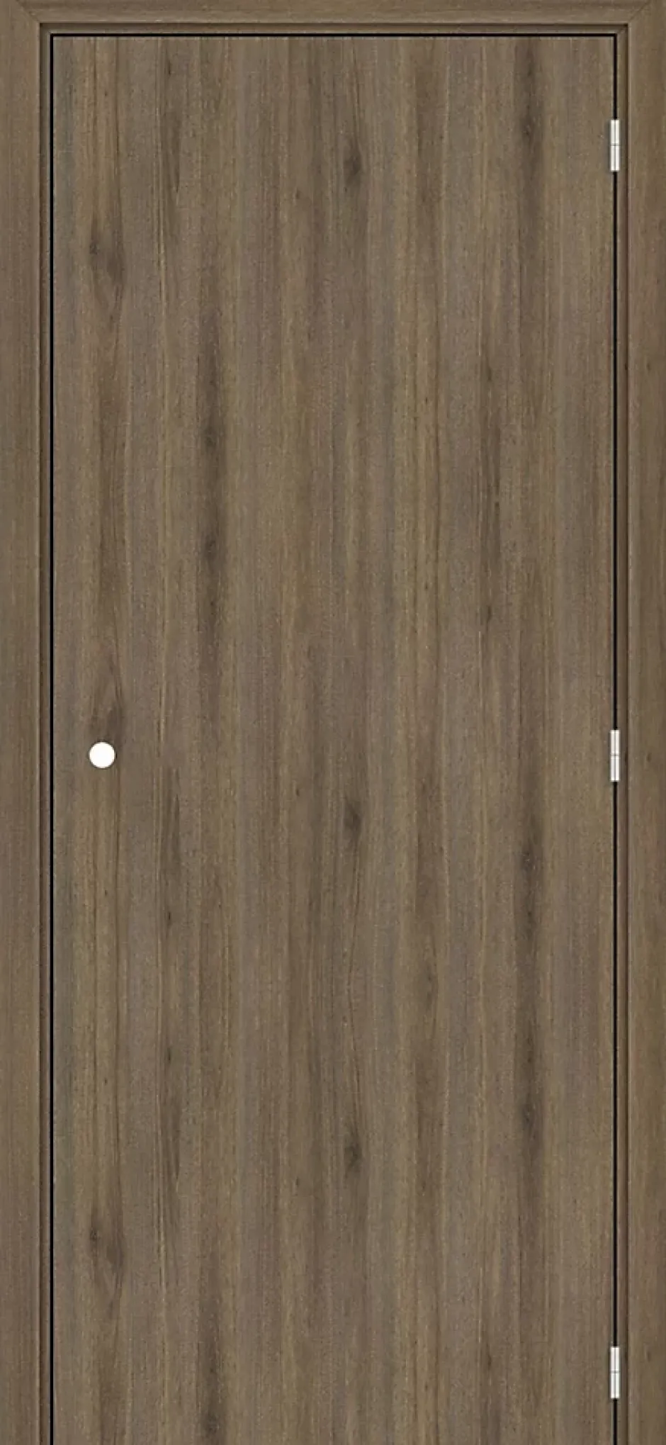 Gd Menuiseries Bloc Porte Light Walnut H204 X L83 Côte Tableau P.gauche