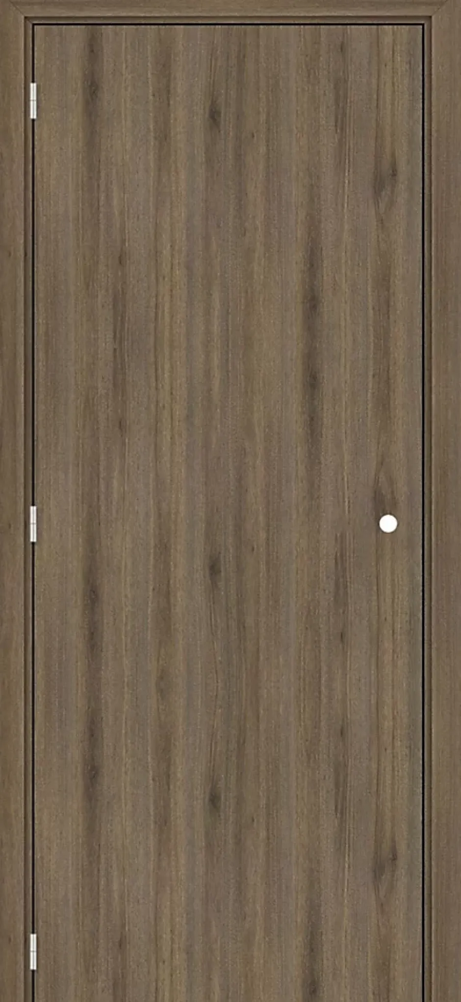 Gd Menuiseries Bloc Porte Light Walnut H204 X L83 Côte Tableau P.droite