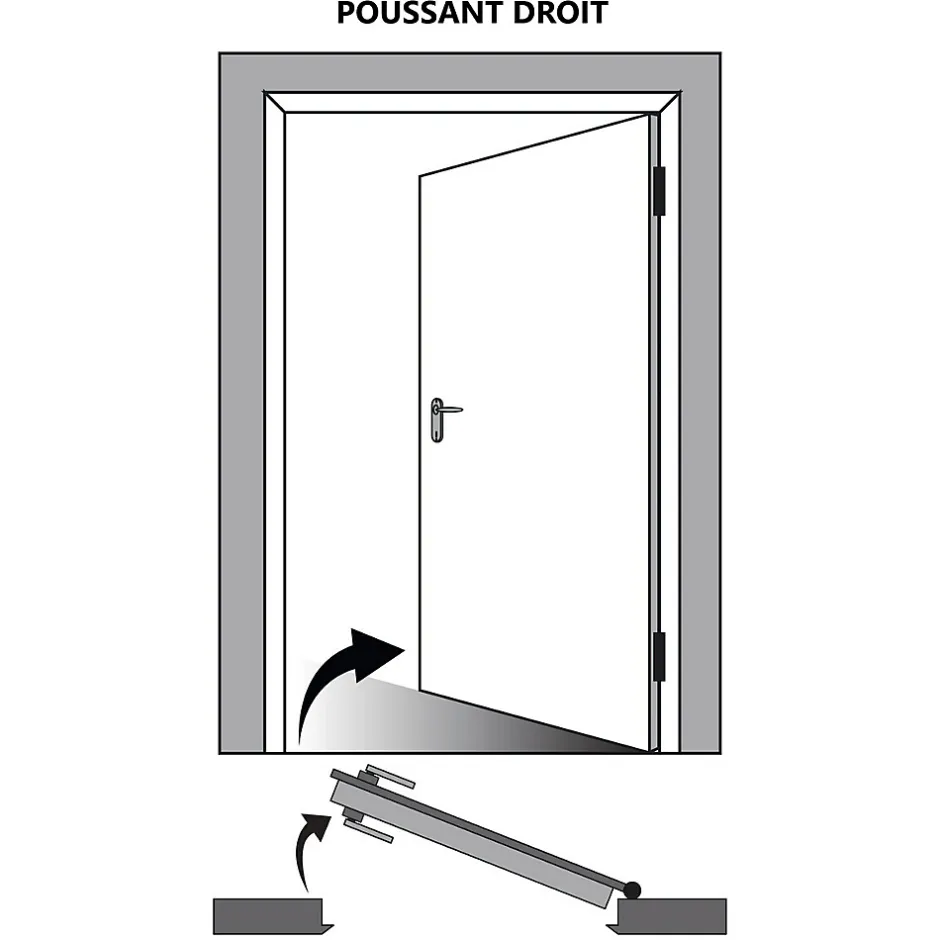 Gd Menuiseries Bloc Porte Light Walnut H204 X L83 Côte Tableau P.droite