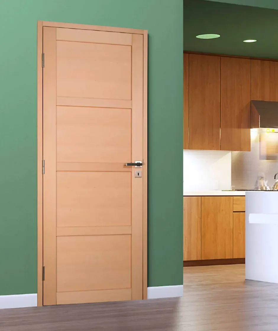 Bloc porte NOVA2 4 Panneaux bois hêtre 2040 x 730 Gauche-Lynporte Hot