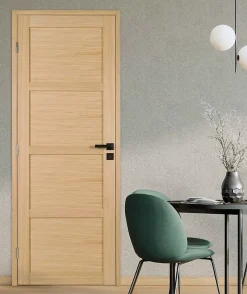 Bloc porte PARIS 4 Panneaux bois chene 2040x730 Gauche-Lynporte Outlet