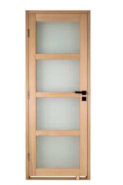 Lynporte Bloc porte PARIS 4 Vitrages bois chene 2040x730 Gauche