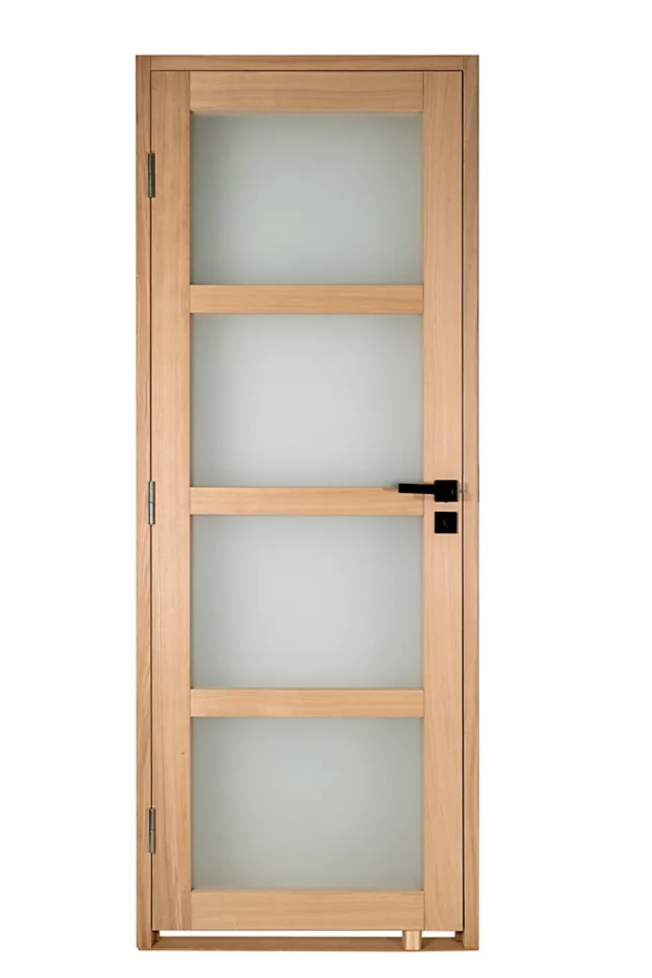 Lynporte Bloc porte PARIS 4 Vitrages bois chene 2040x730 Gauche