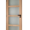 Lynporte Bloc porte PARIS 4 Vitrages bois chene 2040x630 Gauche