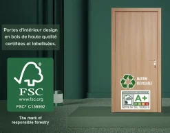 Reivilo Bloc porte pose fin de chantier April , H.204 x l.83 cm