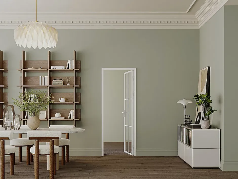 Bloc porte réversible en aluminium et verre trempé - H204 x L73 cm - Blanc - SEROTO-Vente-unique