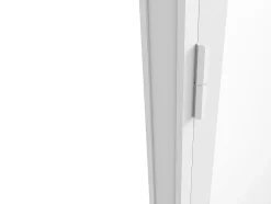 Bloc porte réversible en aluminium et verre trempé - H204 x L73 cm - Blanc - LOXTON-Vente-unique Online