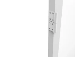 Bloc porte réversible en aluminium et verre trempé - H204 x L73 cm - Blanc - LOXTON-Vente-unique Online