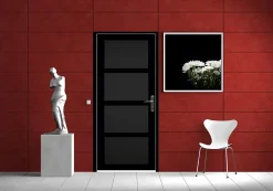 Gd Menuiseries Bloc Porte Telia Noir 4 Panneaux H204 X L73 Côte Tableau P.gauche