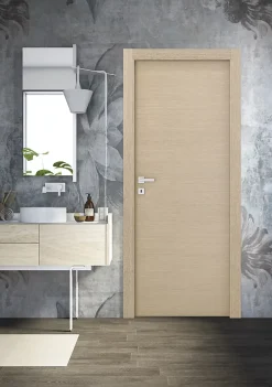 Bloc-porte Alexia bois naturel H.204 x l.83 cm, poussant droit