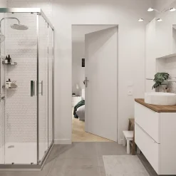 Bloc-porte Alpille blanc H.204 x l.73 cm, réversible- New