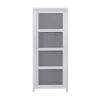 Bloc-porte Connemara 4 carreaux blanc H.204 x l.73 cm, poussant droit