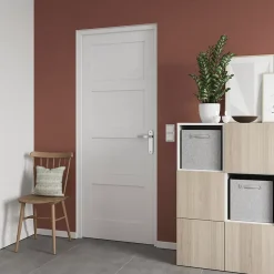 Bloc-porte Connemara 4 panneaux blanc H.204 x l.73 cm, poussant gauche- Sale