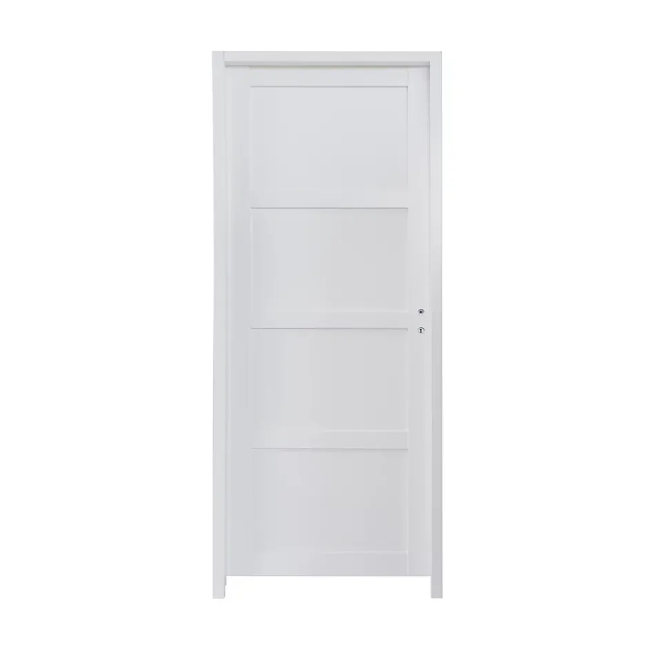 Bloc-porte Connemara 4 panneaux blanc H.204 x l.83 cm, poussant gauche- Hot