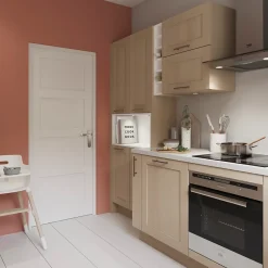 Bloc-porte Connemara 4 panneaux blanc H.204 x l.83 cm, poussant gauche- Hot