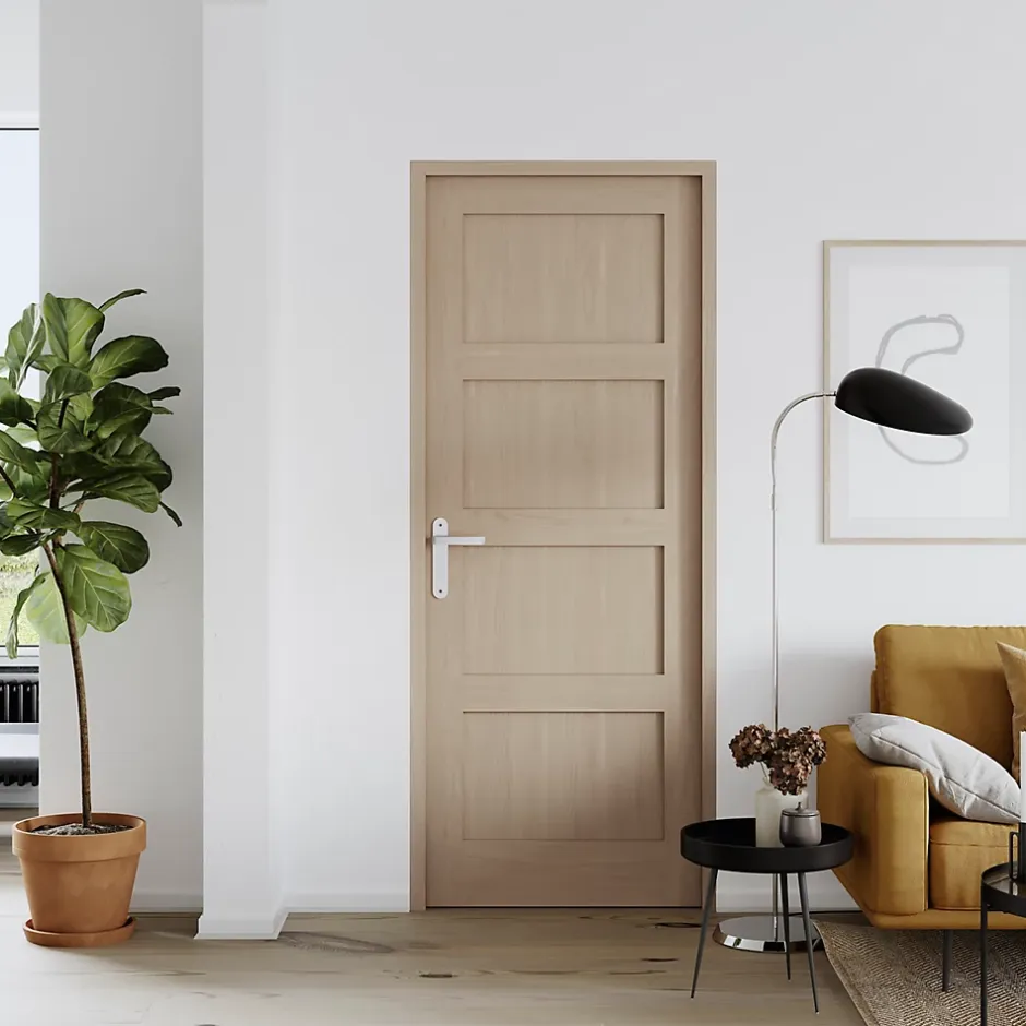 GoodHome Bloc-porte Connemara H.204 x l.73 cm, poussant gauche