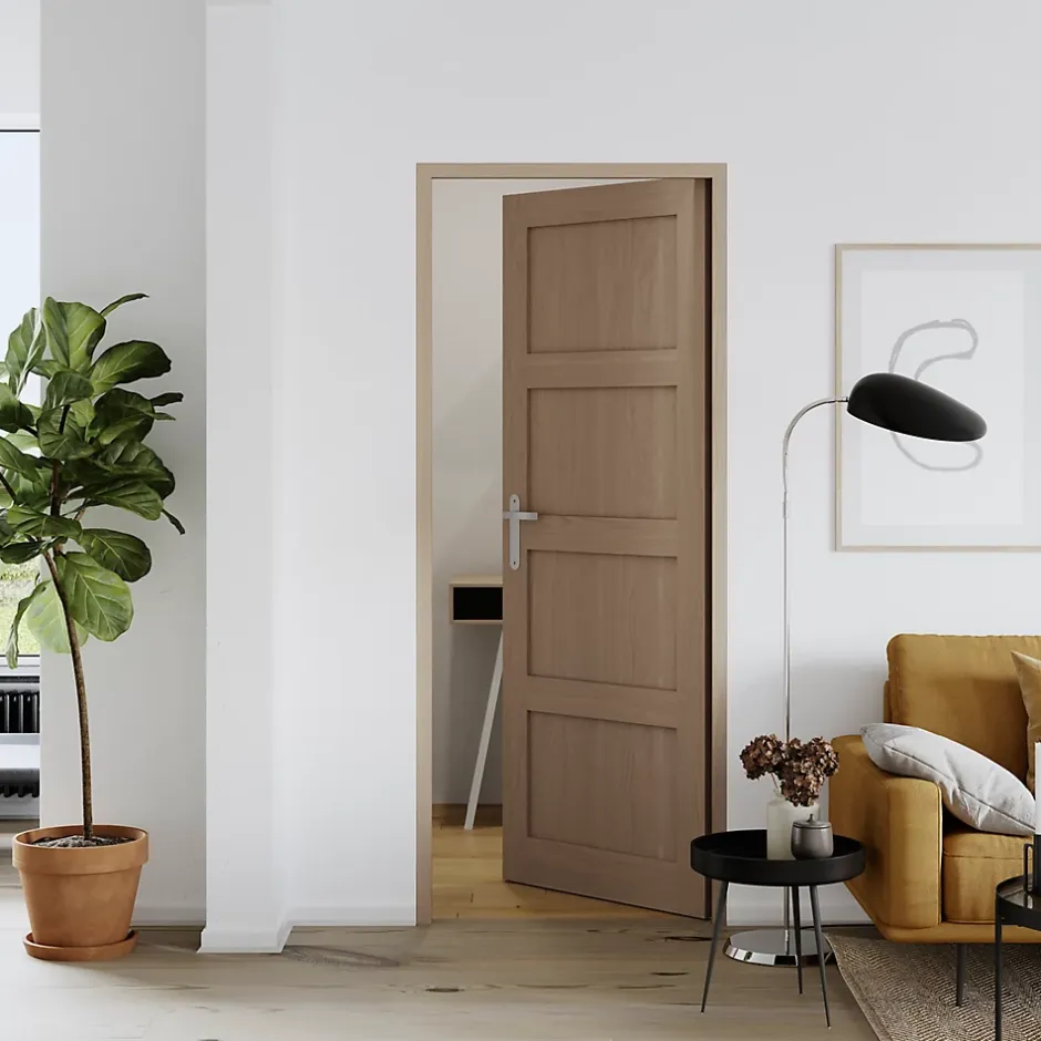 GoodHome Bloc-porte Connemara H.204 x l.73 cm, poussant gauche