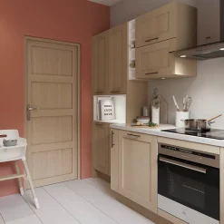 GoodHome Bloc-porte Connemara H.204 x l.73 cm, poussant gauche