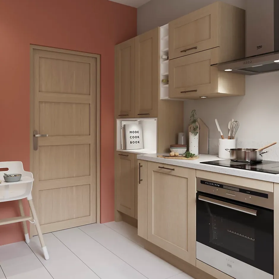 GoodHome Bloc-porte Connemara H.204 x l.73 cm, poussant gauche