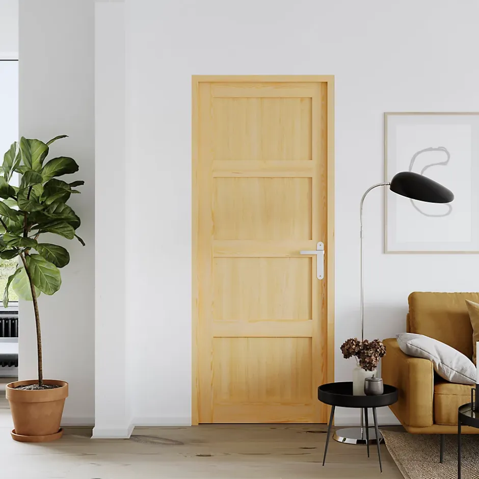 Bloc-porte Connemara pin H.204 x l.73 cm, poussant droit