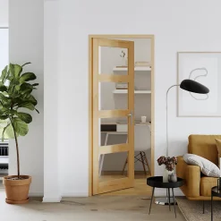 Bloc-porte Connemara pin vitré H.204 x l.73 cm, poussant gauche