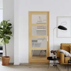 Bloc-porte Connemara pin vitré H.204 x l.73 cm, poussant droit