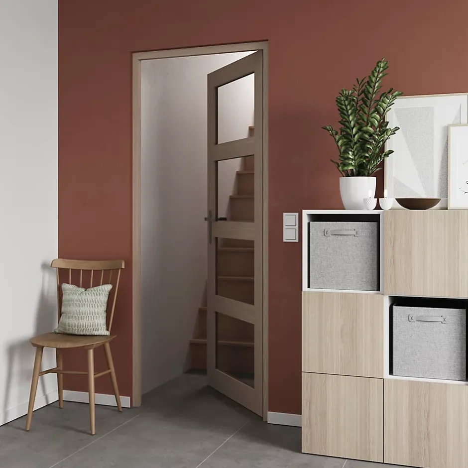 Bloc-porte Connemara vitré H.204 x l.73 cm, poussant gauche-GoodHome Discount