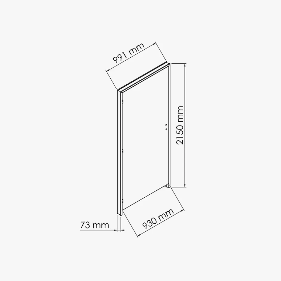 Coulicool Bloc-Porte Costa Rica H. 204 x l. 93 cm - Poussant Gauche