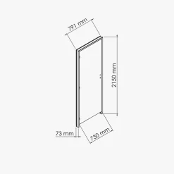 Coulicool Bloc-Porte Costa Rica H. 204 x l. 73 cm - Poussant Gauche