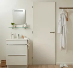 Bloc-porte Exmoor blanc H.204 x l.83 cm, poussant gauche