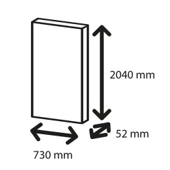 Bloc-porte Exmoor blanc H.204 x l.73 cm, poussant droit- New