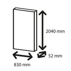 Bloc-porte Exmoor chêne H.204 x l.73 cm, poussant gauche- New