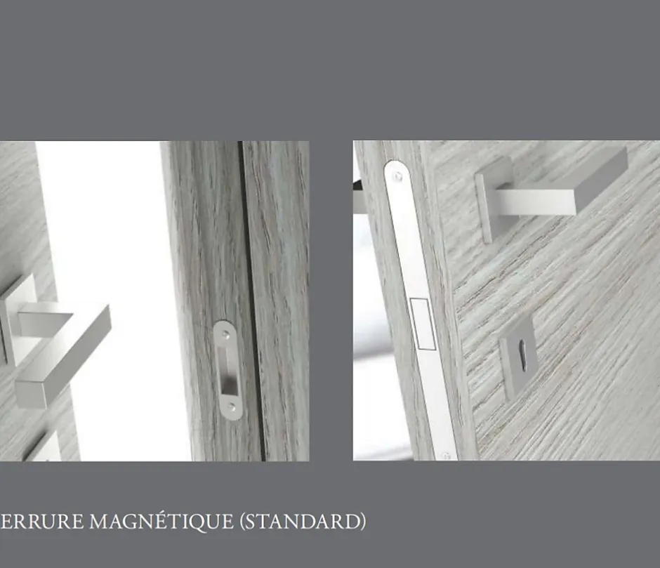 Bloc-porte fin de chantier START Noyer, H.204 l.73cm, réversible-Ekasa Sale