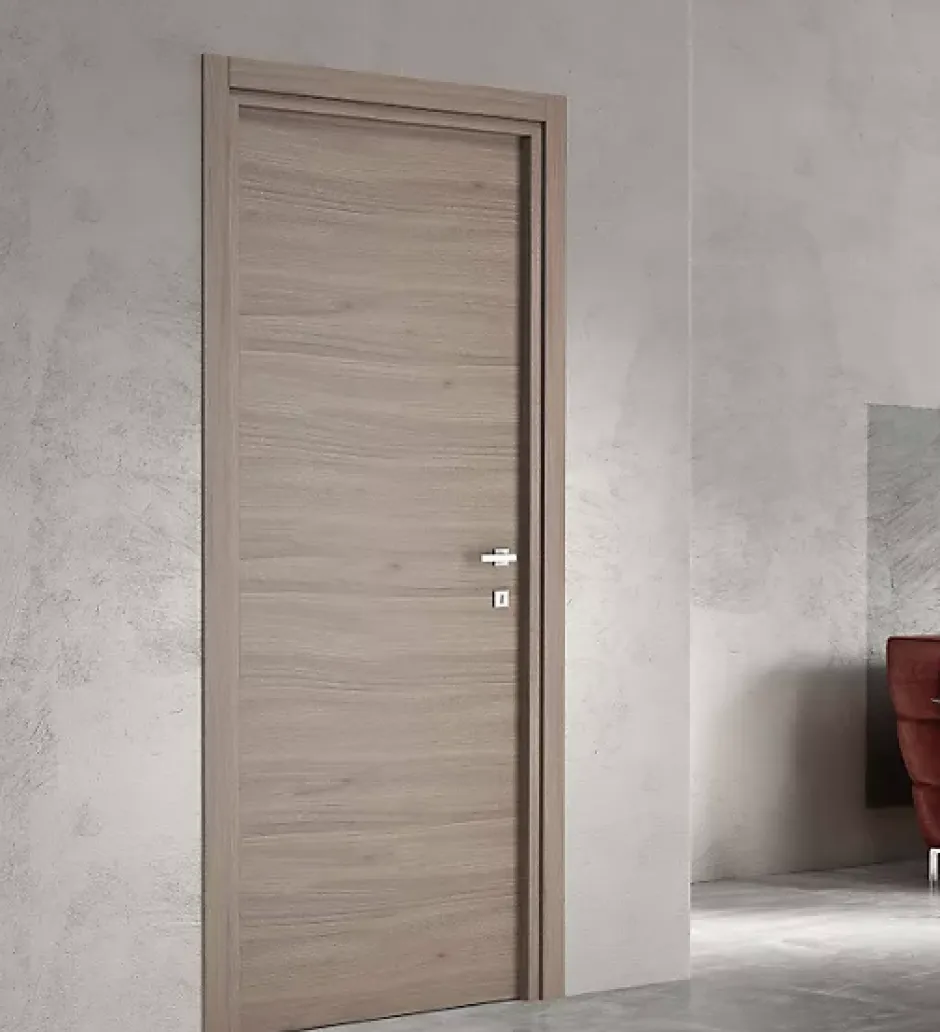 Bloc-porte fin de chantier START Noyer, H.204 l.73cm, réversible-Ekasa Sale