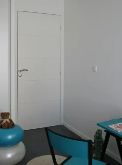 Bloc-porte Gravé prépeint H.204 x l.83 cm, poussant droit- New