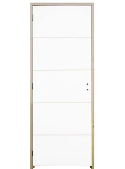 Bloc-porte Gravé prépeint H.204 x l.73 cm, poussant gauche
